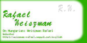 rafael weiszman business card